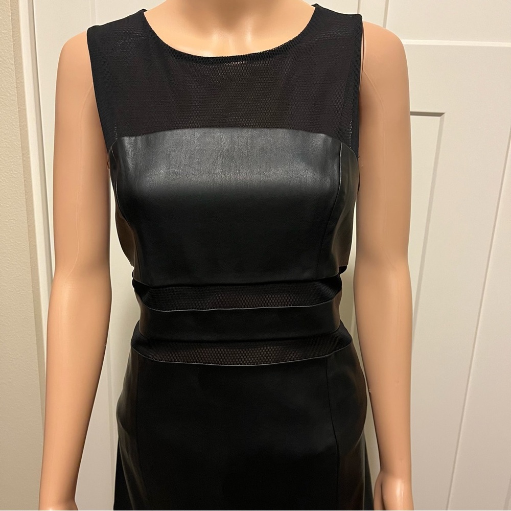 Cache Faux Leather Dress